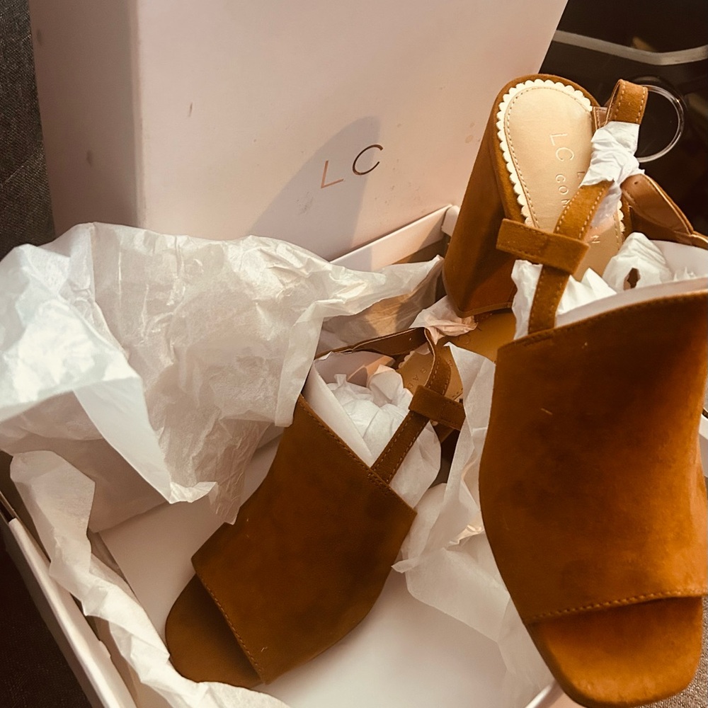 LC Lauren Conrad Brown Mules